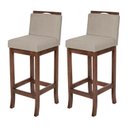 Ver imagem 3 de Kit 2 Banqueta Alta em Madeira Maciça