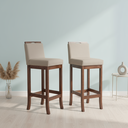 Ver imagem 2 de Kit 2 Banqueta Alta em Madeira Maciça