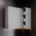 Ver imagem 1 de Armário Aéreo Canto Reto 1 Porta Emily Espresso Móveis