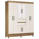 Ver imagem 1 de Guarda Roupa Casal 8 Portas com Espelho 82060el Amendola Off White Demobile
