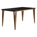 Ver imagem 2 de Mesa de Jantar com Vidro 6 Lugares Multimóveis CR50251 Imbuia-Preto
