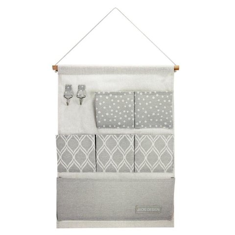 Organizador Porta Trecos P/ Pendurar C/ 6 Bolsos - Linha Loft Cinza