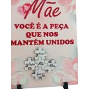 Ver imagem 3 de Porta Retrato Flor Rosa Dia Das Mães Azulejo - Mãe Você É a Peça Coleção Tea & Amor Az