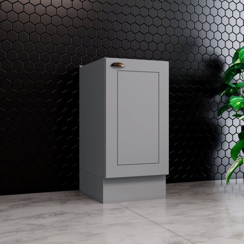 Módulo Balcão de Cozinha 1 Porta 40cm Cinza Emily Espresso Móveis