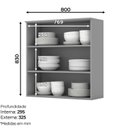 Ver imagem 4 de Armário Aéreo 2 Portas 80cm Emily Espresso Móveis