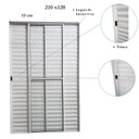 Ver imagem 3 de Porta Balcão de Alumínio 3 Folhas 210 X 120cm Linha Modular