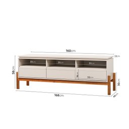 Rack Para TV até 55 Polegadas Tiê CabeCasa MadeiraMadeira - 2