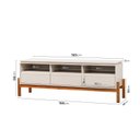 Ver imagem 3 de Rack para TV até 55 Polegadas 100% MDF 168cm Pés em Madeira Maciça Tiê CabeCasa MadeiraOriginals Branco