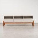 Ver imagem 2 de Rack para TV até 55 Polegadas 100% MDF 168cm Pés em Madeira Maciça Tiê CabeCasa MadeiraOriginals Branco