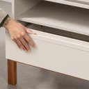 Ver mais imagens de Rack para TV até 55 Polegadas 100% MDF 168cm Pés em Madeira Maciça Tiê CabeCasa MadeiraOriginals Branco