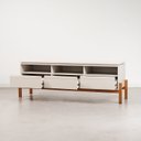 Ver imagem 6 de Rack para TV até 55 Polegadas 100% MDF 168cm Pés em Madeira Maciça Tiê CabeCasa MadeiraOriginals Branco