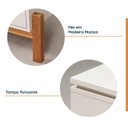 Ver imagem 5 de Rack para TV até 55 Polegadas 100% MDF 168cm Pés em Madeira Maciça Tiê CabeCasa MadeiraOriginals Branco