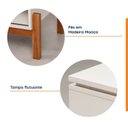 Ver imagem 3 de Rack para TV até 84 Polegadas 100% MDF 218cm Pés em Madeira Maciça Tiê CabeCasa MadeiraOriginals Branco
