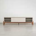 Ver imagem 6 de Rack para TV até 84 Polegadas 100% MDF 218cm Pés em Madeira Maciça Tiê CabeCasa MadeiraOriginals Branco