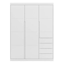 Jogo de Quarto Infantil Pérola com Guarda Roupa e Cômoda Branco - Phoenix Baby - 3