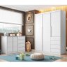 Jogo de Quarto Infantil Pérola com Guarda Roupa e Cômoda Branco - Phoenix Baby - 2