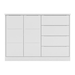Jogo de Quarto Infantil Pérola com Guarda Roupa e Cômoda Branco - Phoenix Baby - 5
