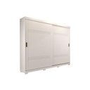 Ver imagem 1 de Guarda Roupa Casal 2 Portas de Correr e 4 Gavetas C/ Pés Blumenau Branco - Panan