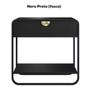 Ver imagem 4 de Mesa de Cabeceira 1g Organica 60 Cm 28061 Nero Preto Artesano