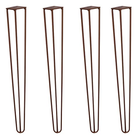 Kit 4 Pés de Metal 60 CM Hairpin Legs Mesa de Canto Aparador Bronze