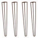 Ver imagem 1 de Kit 4 Pés de Metal 60 CM Hairpin Legs Mesa de Canto Aparador Bronze