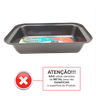 Assadeira Retangular Antiaderente Forma de Pão Bolo Cuca 27x15 Forminha Teflon - 7
