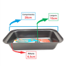 Assadeira Retangular Antiaderente Forma de Pão Bolo Cuca 27x15 Forminha Teflon - 2