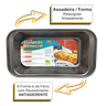 Assadeira Retangular Antiaderente Forma de Pão Bolo Cuca 27x15 Forminha Teflon - 6
