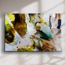 Ver imagem 2 de Quadro Decorativo Abstrato Amarelo