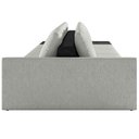 Ver imagem 6 de Sofá Ilha Modular para Sala 392cm com Puff Dublin K01 Linho Cinza e Sintético Preto - Lyam Decor