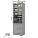 Ver imagem 4 de Torre Quente 2 Portas 2 Gavetas Nicho para Forno Emily