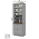 Ver imagem 4 de Torre Quente 2 Portas 2 Gavetas Nicho para Forno Emily