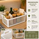 Ver imagem 7 de Cesto Organizador Banheiro Armario Multiuso Branco Cestinha 14 Litros Grande Fruteira Alca Cozinha L