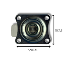 Ver imagem 5 de Rodízio Rodinha Giratório Placa Base Aço Fixo Roda Nylon Diâmetro 65mm 2,55" Altura 80mm