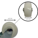 Ver imagem 2 de Rodízio Rodinha Giratório Placa Base Aço Fixo Roda Nylon Diâmetro 65mm 2,55" Altura 80mm