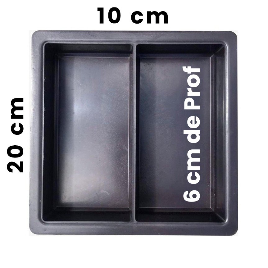 Forma Dupla Para Bloquete de Calçada Piso Concreto 20x10x6 - 2