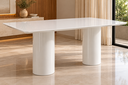 Ver imagem 4 de Mesa de Jantar Retangular 150x90cm - Dupla Base Cilíndrica Nix Designer