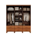 Ver imagem 4 de Guarda Roupa 3P Correr Cedro Alpha