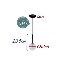 Pendente Orbit Preto 12cm PDH1534 Studioluce + LED 1x G9 BQuente ST2416 - 2