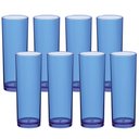 Ver imagem 1 de Kit de Copos 8 Copos Grandes Jogo Long Drink 330ml Boccati Cor:azul