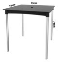 Ver imagem 3 de Mesa para Jardim 4 Lugares com Furo para Ombrelone Polipropileno e Alumínio 73x73cm Atto Prata/Preto