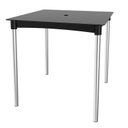 Ver imagem 1 de Mesa para Jardim 4 Lugares com Furo para Ombrelone Polipropileno e Alumínio 73x73cm Atto Prata/Preto