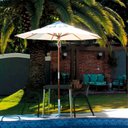 Ver imagem 2 de Mesa para Jardim 4 Lugares com Furo para Ombrelone Polipropileno e Alumínio 73x73cm Atto Prata/Preto