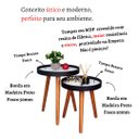 Ver imagem 5 de Mesa Lateral Apoio Kit Canto Conjunto Retro Pequena Rustico Ambiente Recepção Casa:Tampos Brancos Pé