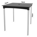 Ver imagem 3 de Mesa 4 Lugares com Furo para Ombrelone Atto Marrom/Chocolate