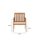 Ver imagem 6 de Conjunto para Jardim 4 Peças 3 Poltronas 1 Mesa de Centro Família de Madeira Eucalipto Yescasa