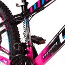 Ver imagem 5 de Bicicleta Freeride Aro 26 Quadro 13 Alumínio 21v Freio a Disco Mecânico Rosa Azul - Dropp