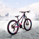 Ver imagem 2 de Bicicleta Freeride Aro 26 Quadro 13 Alumínio 21v Freio a Disco Mecânico Rosa Azul - Dropp