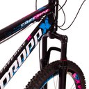 Ver imagem 6 de Bicicleta Freeride Aro 26 Quadro 13 Alumínio 21v Freio a Disco Mecânico Rosa Azul - Dropp