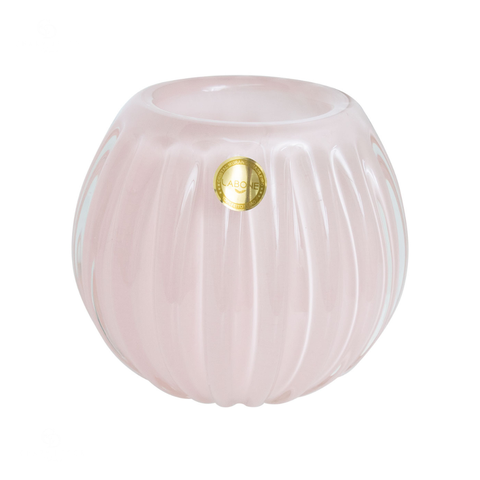 Vaso Cristal Murano Lumiere Pp Jade Rosa